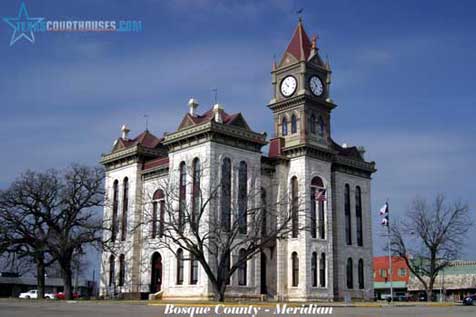 Bosque County Courthouse in Meridian, Texas